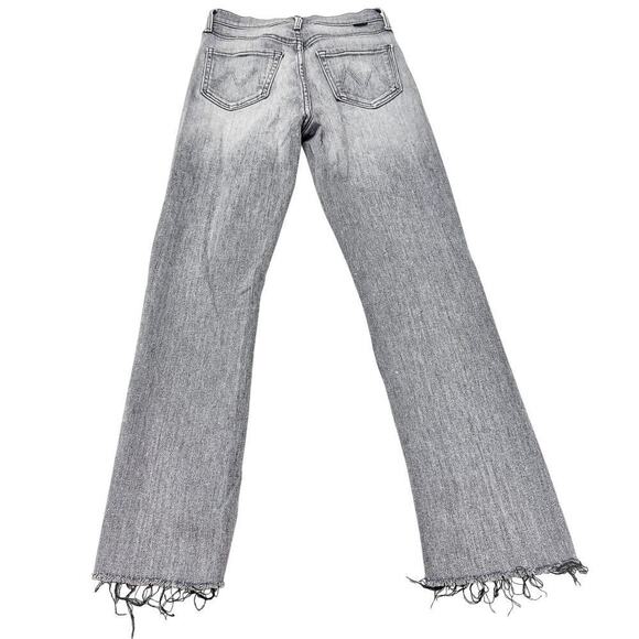 Mother The Pixie Dazzler Ankle Fray Digging Up Dirt Charcoal Denim Jeans Size 25 - Picture 3 of 10